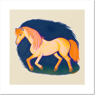 Icelandic Horse Colorful Posters and Art